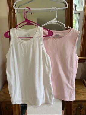 Women's Tank Top 2-Pack — terra & sky White & Croft & Barrow Light Pink VG